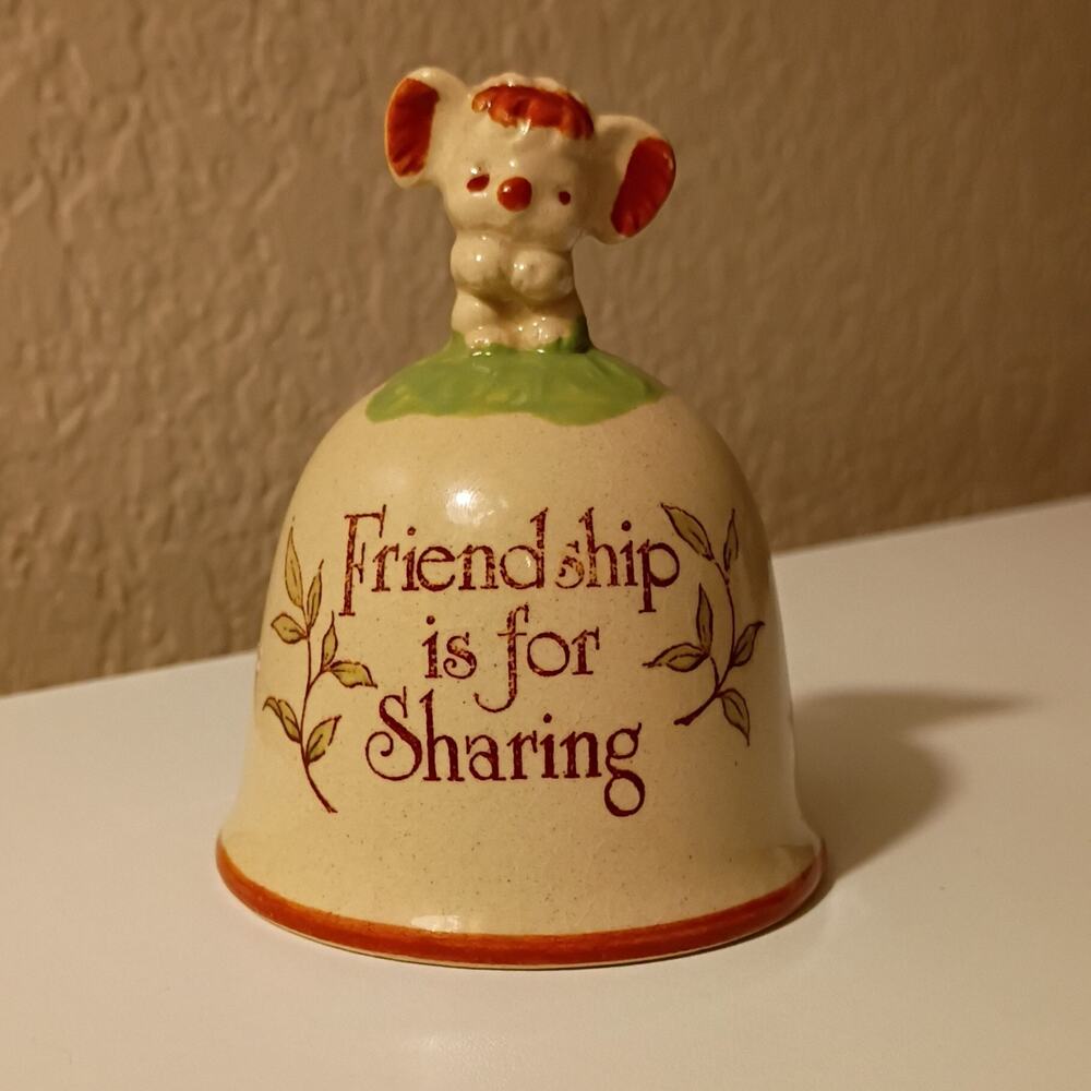 UCTCI Japan Ceramic Decorative Bell Mouse Friendship is for Sharing